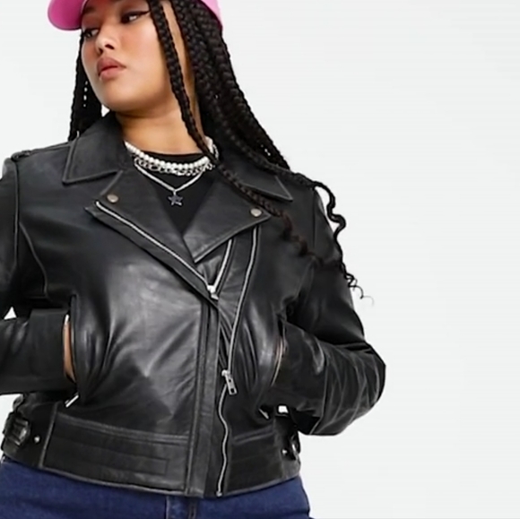 NWT BARNEY'S | Washed Leather Moto Jacket L/XL - Picture 10 of 16